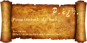 Pospischel Ábel névjegykártya